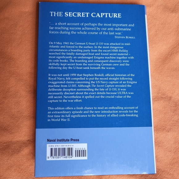 The Secret Capture: U-110 and the Enigma Story by Stephen Roskill hardcover EUC - Picture 2 of 3